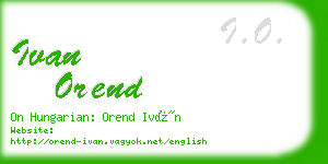 ivan orend business card